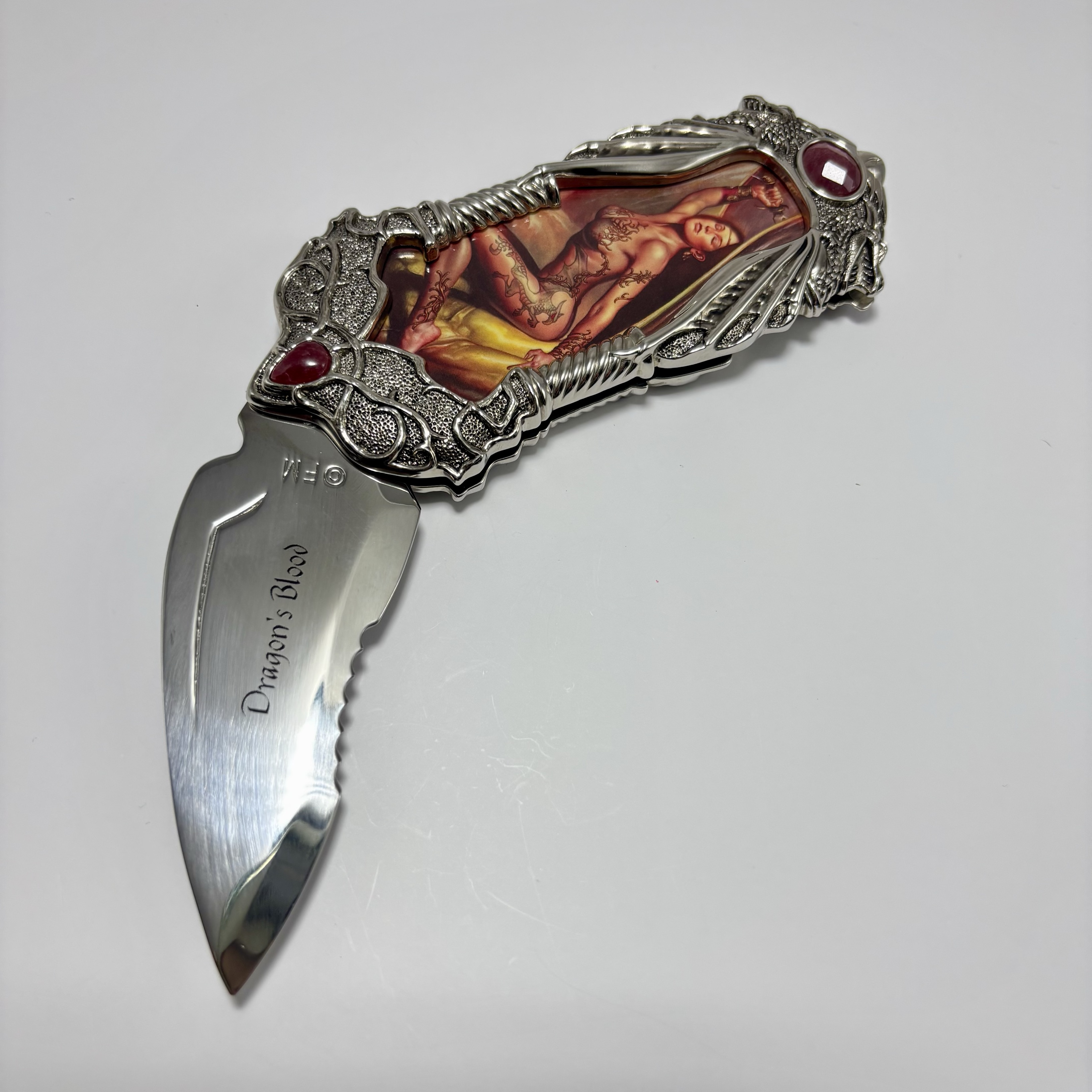 Fantasy Knife - Tattooed Woman red